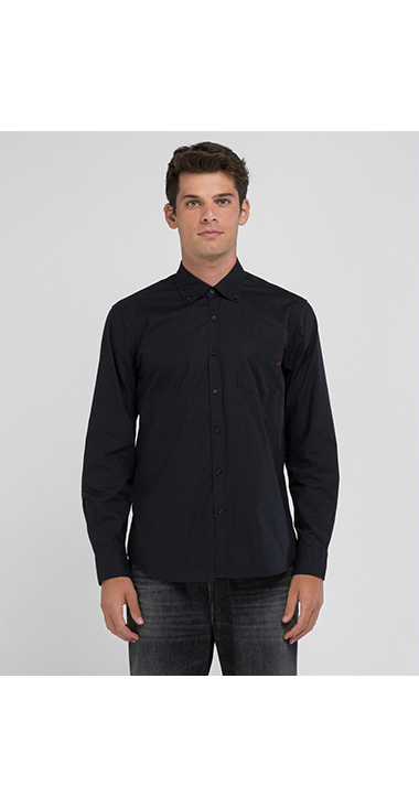 コツトンポプリン Rロゴシャツ